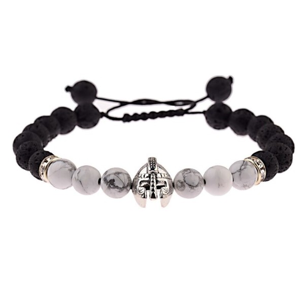 Bracelet en perles pour homme avec casque 15