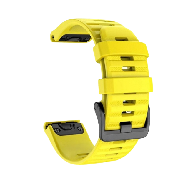 Bracelet en silicone Garmin Fenix 6X / 6X Pro 26 mm jaune