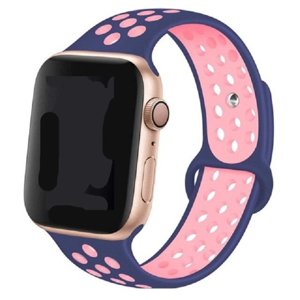 Bracelet en silicone pour Apple Watch 38 mm / 40 mm / 41 mm S-M T874 rose