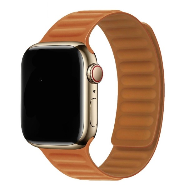 Bracelet en silicone pour Apple Watch 42 mm / 44 mm / 45 mm T855 marron clair