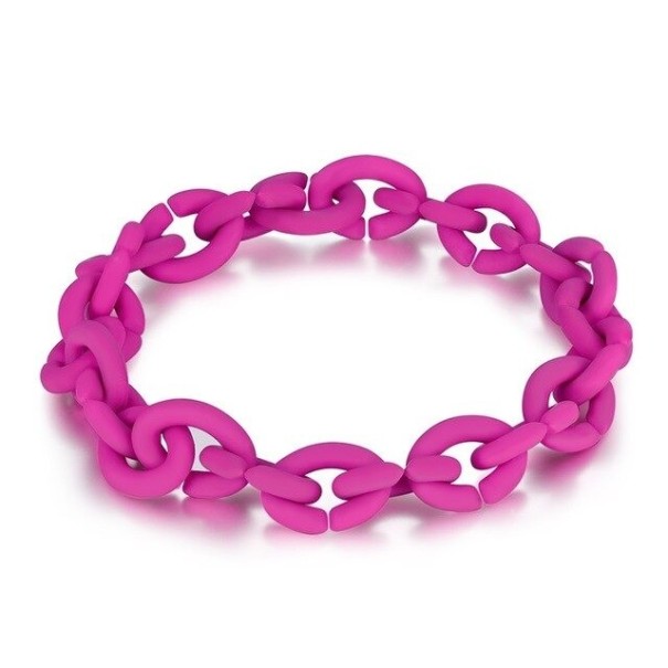 Bracelet en silicone pour femmes rose foncé