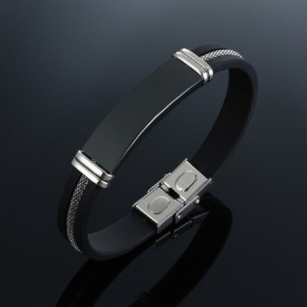 Bracelet en silicone pour homme H321 19 cm 1