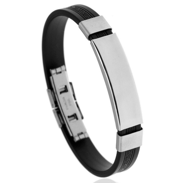 Bracelet en silicone pour homme H629 noir