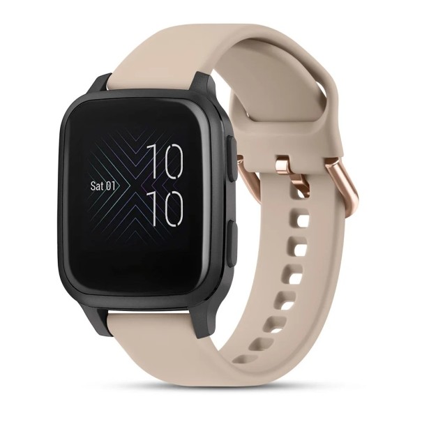 Bracelet en silicone S 20 mm 130–175 mm pour Garmin Forerunner 55 645 245 Music Venu Sq 2 Venu 2 Plus Vivomove 3 Vivoactive 3 Milk coffee