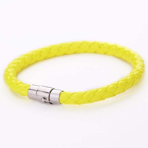 Bracelet en tricot pour femmes J3128 jaune