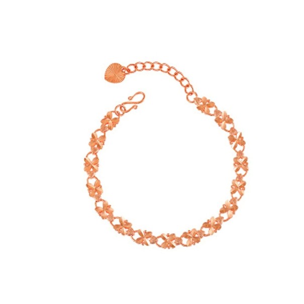 Bracelet Femme avec Fleurs vieux rose