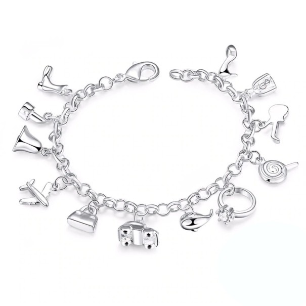 Bracelet femme avec pendentifs P131 1