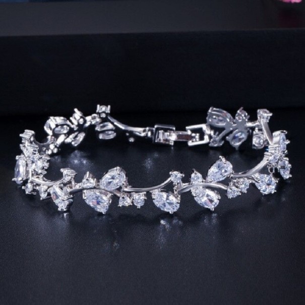 Bracelet Femme avec Pierres P109 blanc