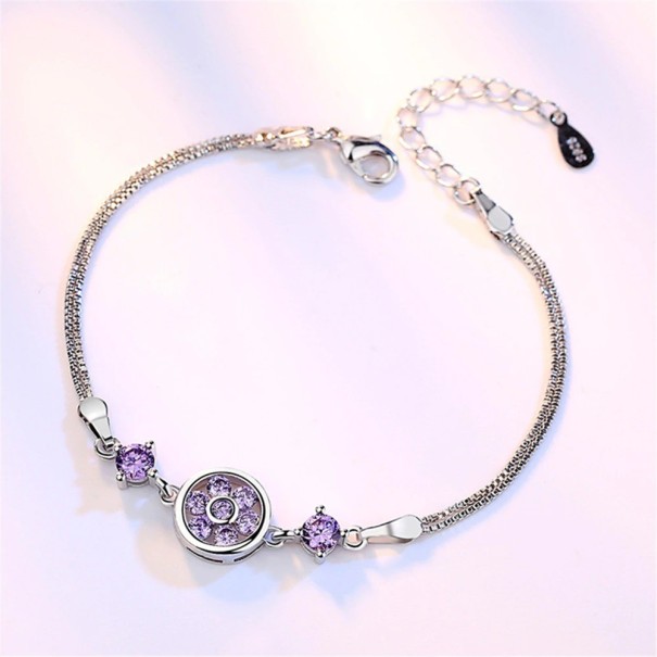 Bracelet Femme Rond avec Pierres violet