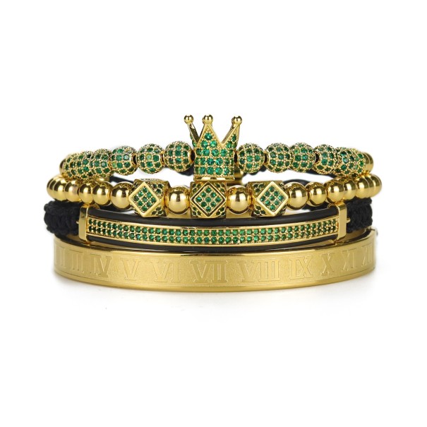 Bracelet homme multi-couches H541 doré