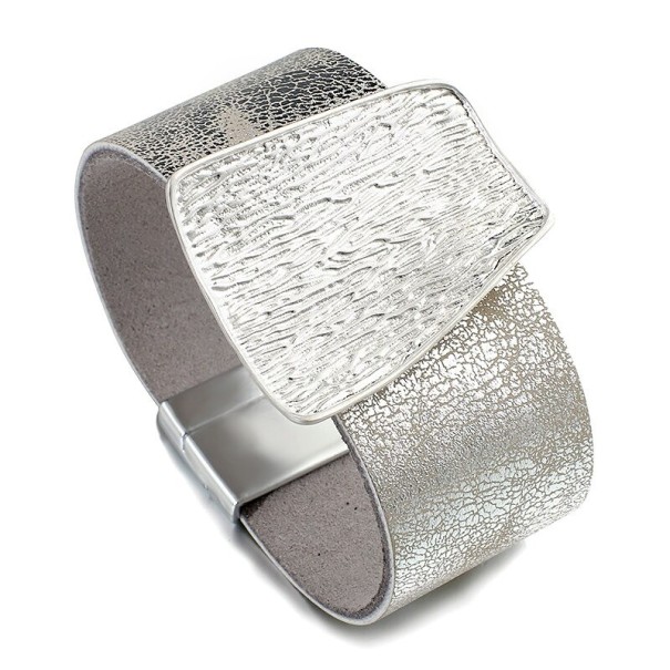 Bracelet large pour femme H265 argenté