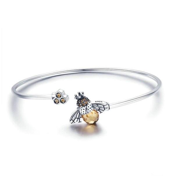 Bracelet ouvert pour femme avec abeille 1