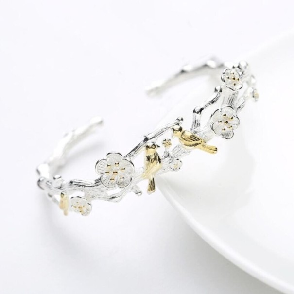 Bracelet ouvert pour femmes oiseaux 1