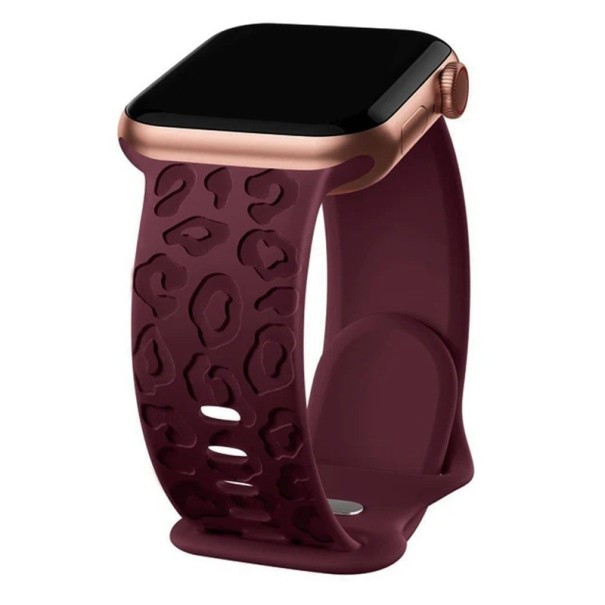 Bracelet pour Apple Watch S10 42 mm et Apple Watch 38 40 41 mm Bracelet en silicone confortable Flexible bracelet résistant pour montres Wine Red