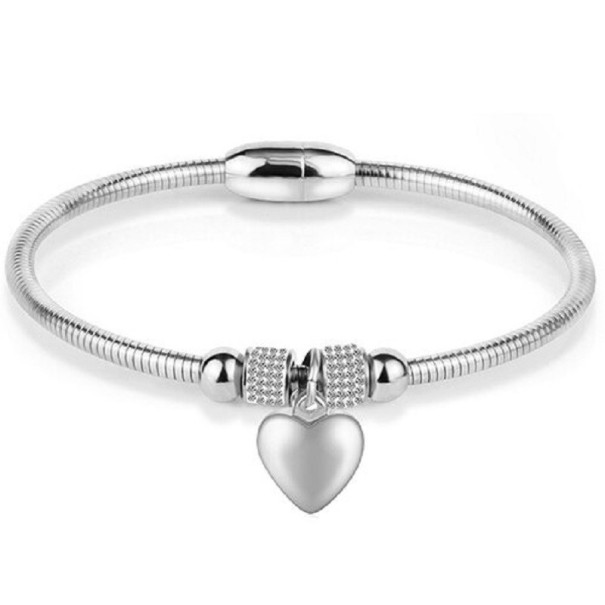 Bracelet pour femmes avec cœur H317 argenté
