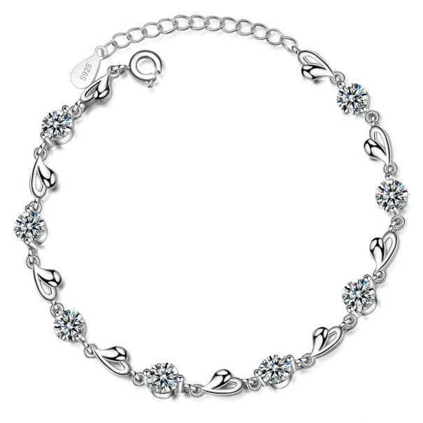Bracelet pour femmes avec cœurs et pierres 1