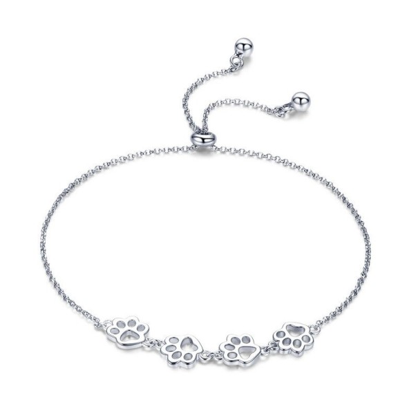 Bracelet pour femmes avec des pattes argenté