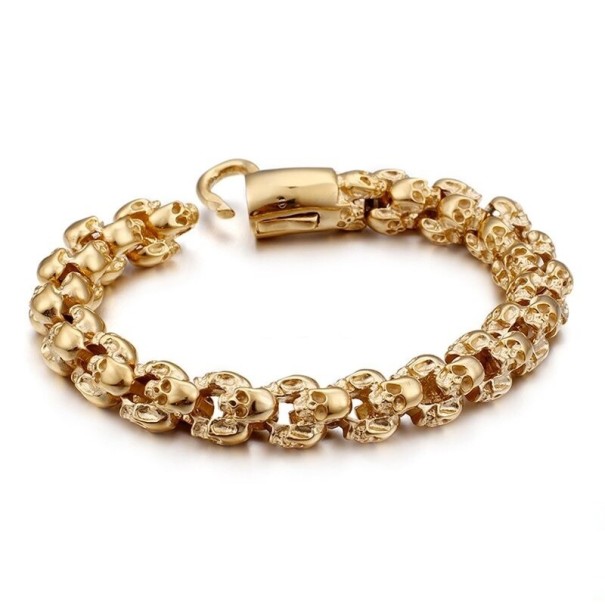 Bracelet pour homme avec crânes 18,5 cm 1