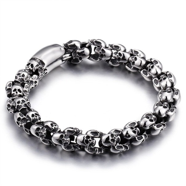 Bracelet pour homme avec crânes 20,5 cm 3