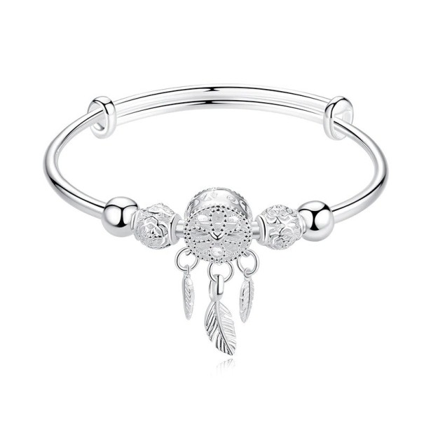 Bracelet rigide pour femme avec attrape-rêves 1