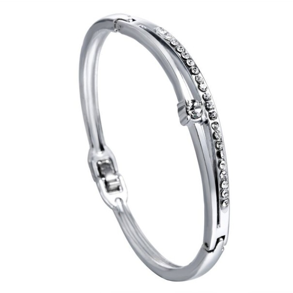Bracelet rigide pour femmes avec pierres H467 2