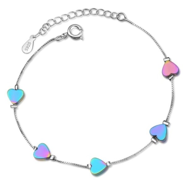 Bracelet serpent pour femmes avec cœurs 1