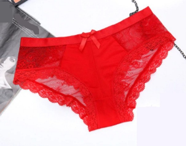 Braguita de encaje de mujer Paula rojo S