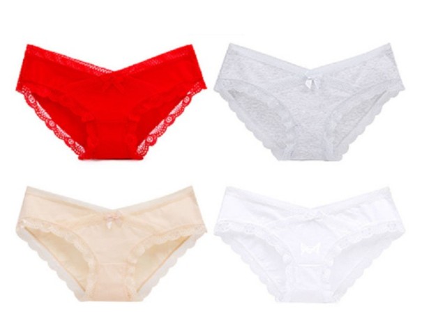 Braguita de mujer con encaje y lazo - 4 uds. M 3