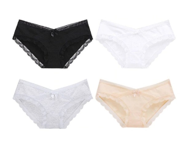 Braguita de mujer con encaje y lazo - 4 uds. S 1
