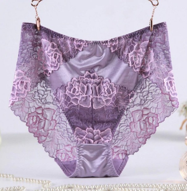 Braguitas de cintura alta para mujer - tallas grandes morado XL