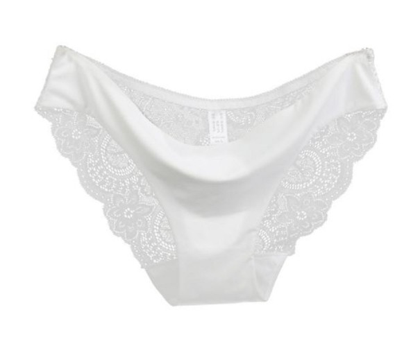 Braguitas de encaje sexy para mujer A1019 blanco XS