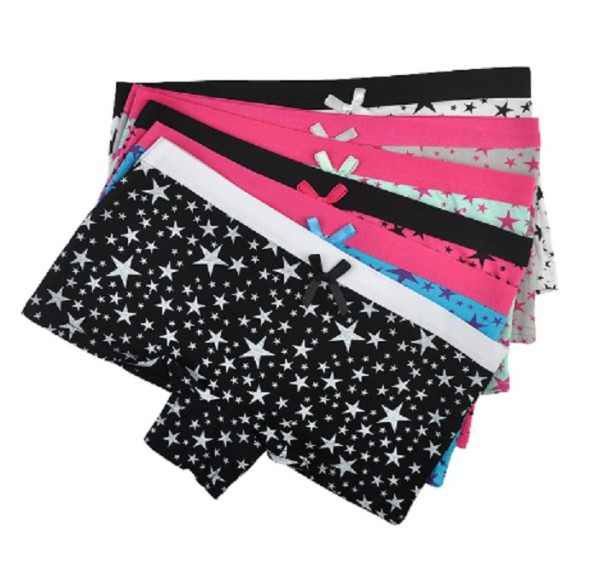Braguitas de mujer con estampado de estrellas - 6 uds. S