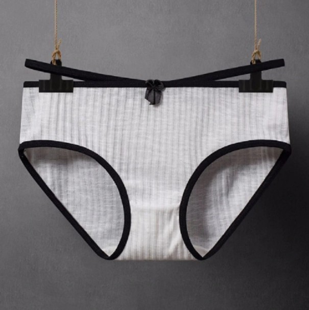 Braguitas de mujer con lazo blanco M