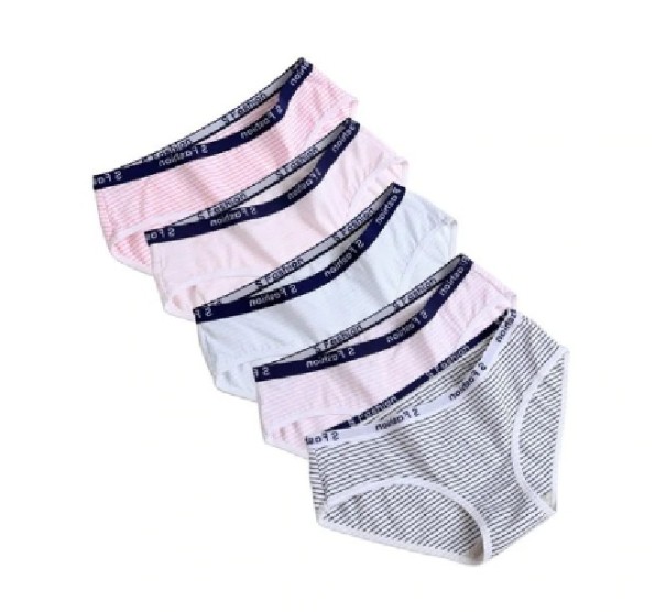 Braguitas de mujer con rayas - 5 uds. XS