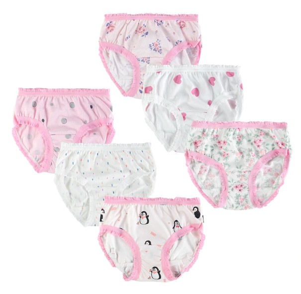 Braguitas lindas para niñas - 6 uds. 6-8 años