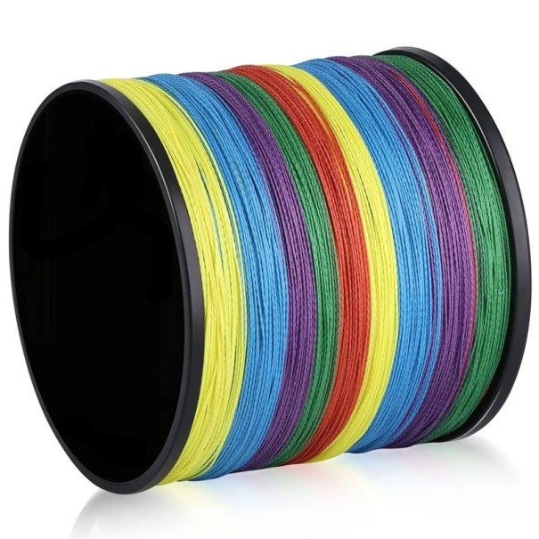 Braided Fishing Line for Sea Fishing 100 m 0.37 mm 25.5 kg Strong Durable Braided Line for Sea and Freshwater Fishing High Strength Fishing Line multicolour