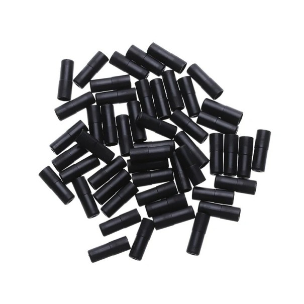 Brake Cable Caps 50 pcs Protective End Caps 17 × 5 mm Plastic Black for Bicycles Bowden Cable Termination 1