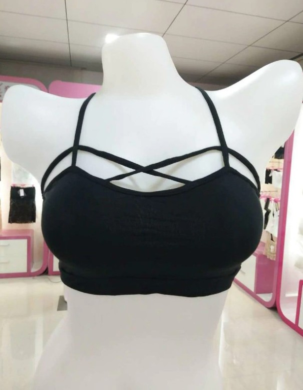 Bralette-BH für Mädchen schwarz