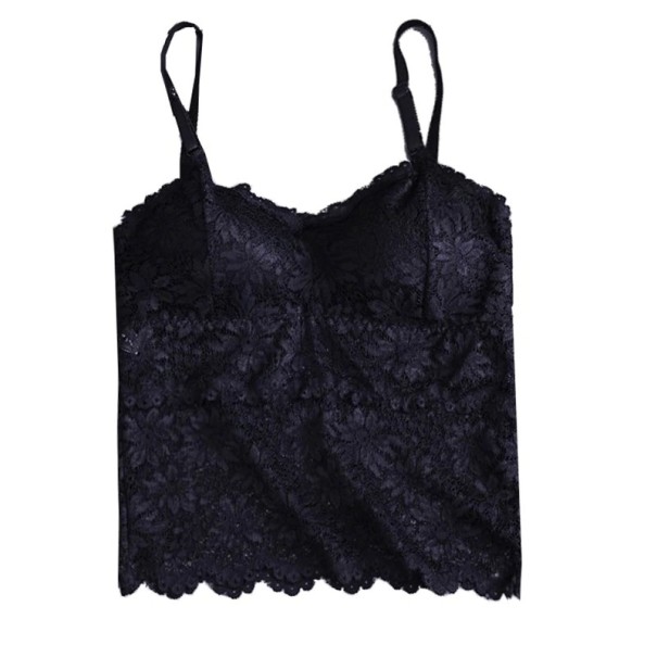 Bralette de encaje para mujer Jade negro