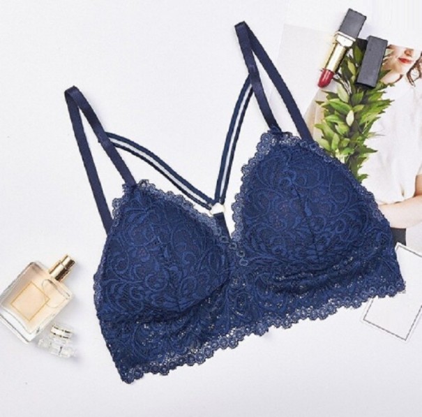 Bralette de senhora Felipa azul escuro