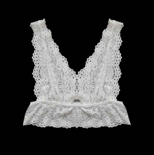 Bralette-pitsinen rintaliivi J1029 valkoinen M