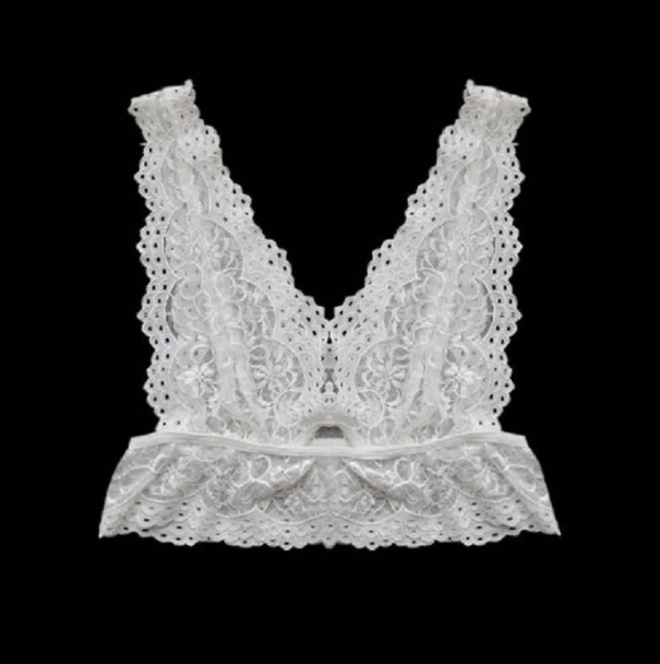 Bralette-Spitzen-BH J1029 weiß L