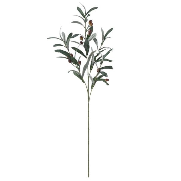 Branche d'olivier 77 cm Branche décorative artificielle avec des feuilles et des fruits réalistes Décoration intérieure élégante pour vase 1
