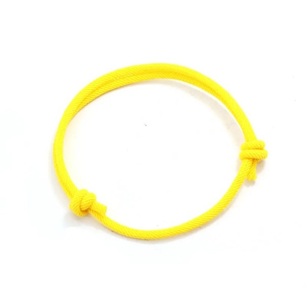 Brățară bărbațească din șnur 4mm ajustabilă 16-28cm Design modern pentru bărbați Cu șnur de calitate pentru purtare zilnică galben