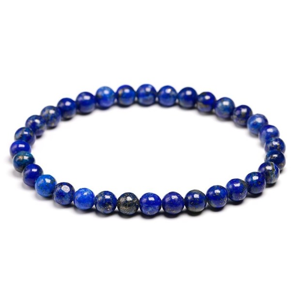 Brățară cu mărgele pentru femei, lapis lazuli 23 cm 6 mm