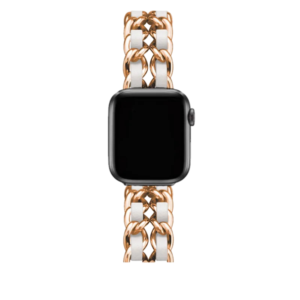Brățară metalică pentru femei pentru Apple Watch Series 10–11 42 mm Brățară elegantă din metal pentru ceas Accesoriu stylish pentru iWatch Rose gold