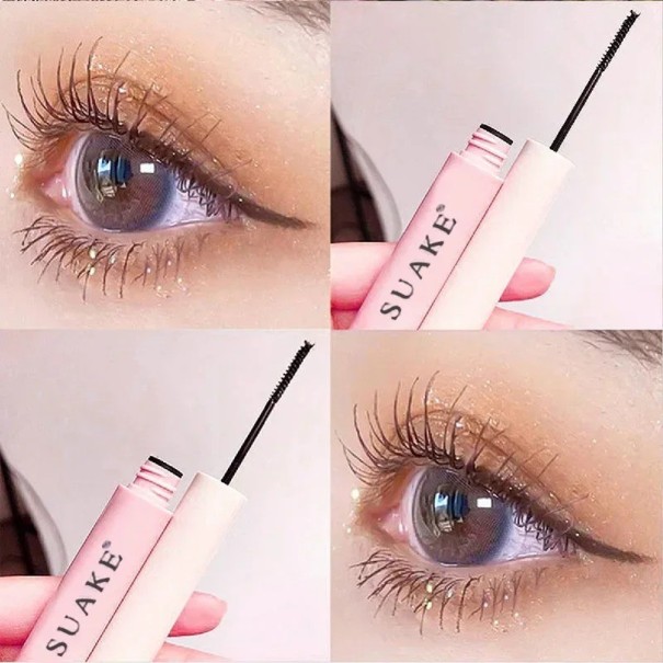 Braune, wasserfeste, wischfreie Mascara. Ultrafeine Wimpernverlängerungs-Mascara 1