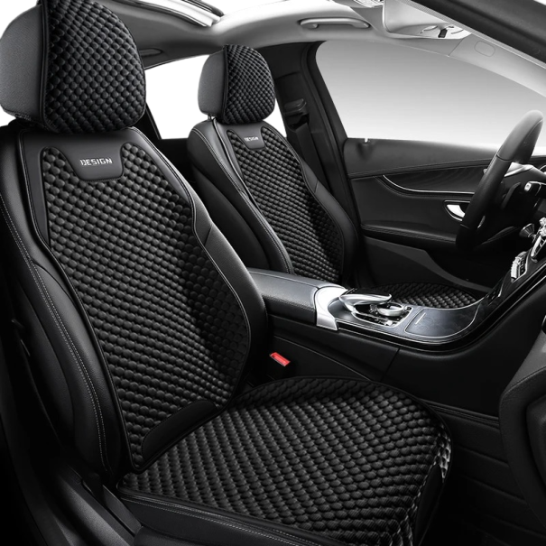 Breathable Car Seat Cover Front Seat Cover Black Non-Slip Car Seat Mat Universal 1