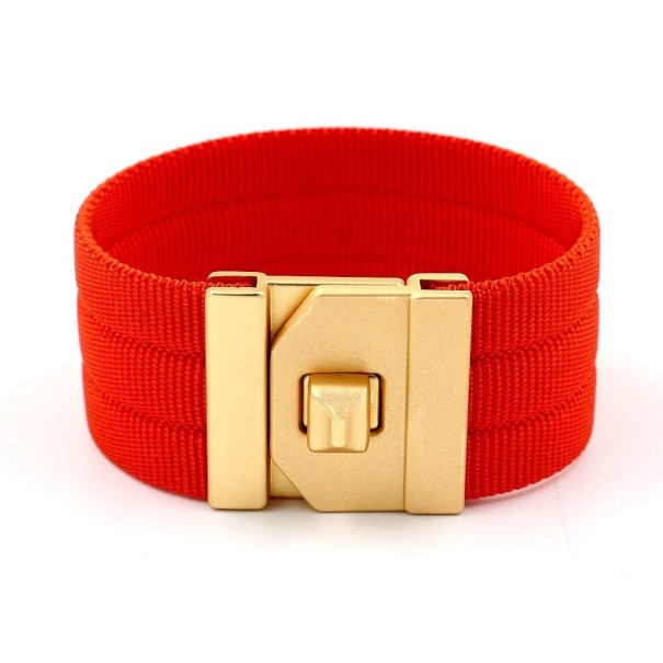 Bredt armband för kvinnor H290 röd