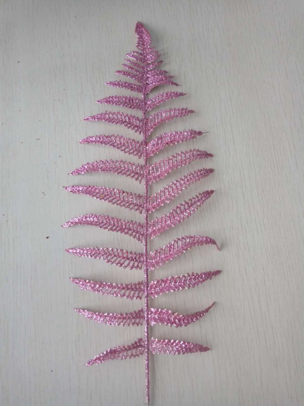 Bregnebladdekoration rosa